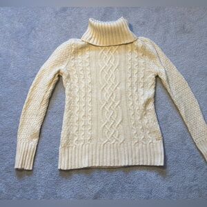 Eddie Bauer Cable Knit Wool Fisherman Sweater